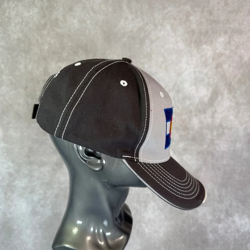 American Dry Goods Baseball Cap OSFA Grey Copper Colorado Flag Contrast Stitch